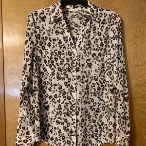 Ladies Maurice’s Small Lightweight Leopard Print Longsleeve Shirt